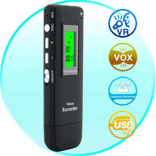 Digital Voice and Telephone Recorder (2GB Memory + USB Drive) - L05