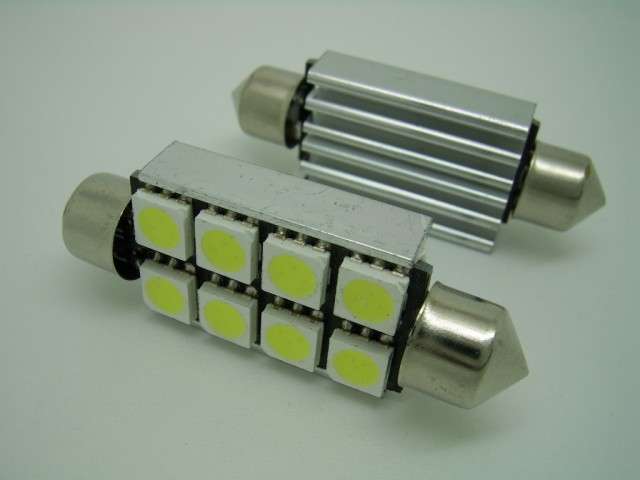 12V 42mm 8pcs 5050 SMD LED Canbus Festoon Bulb