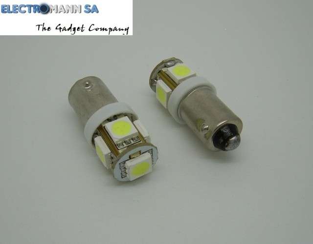 BA9S 5pcs SMD5050 Cool White Car Led Bulb