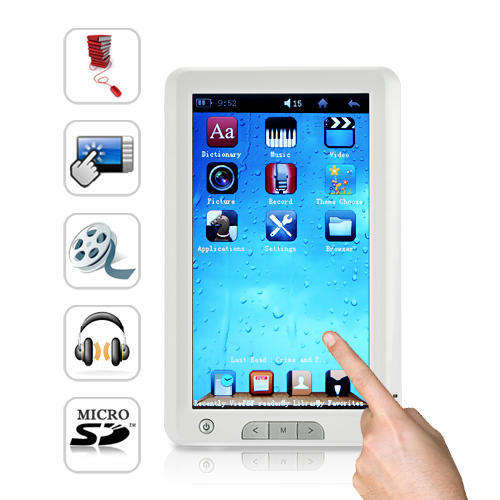 Mebook Touch - 7 Inch High Resolution Touchscreen eBook Reader + Super Media Player (4GB)
