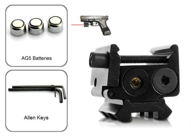 Compact Tactical Red Laser Gun Sight (Weaver Rail Mount, Under Mount) - G336