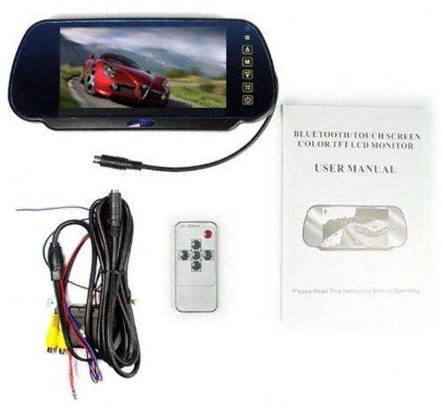 Touch Button Control 7 Inch Rearview Mirror Monitor