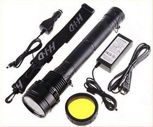 50/38W Dual Power 4500 Lumens Rechargeable HID Xenon Flashlight