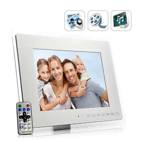 Masterpiece - 12 Inch Digital Photo Frame and Media Player with Remote Control - F23 2Gen