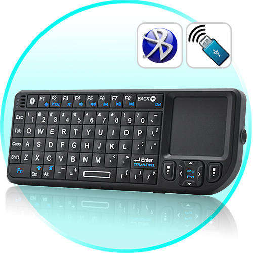Mini Bluetooth Keyboard with Touchpad and Laser Pointer (for iPad, iPhone, Samsung Galaxy Tab