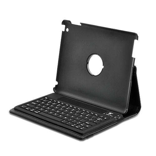Protective Leather Case with Spill-Proof Bluetooth Keyboard for iPad2 (Rotatable) - A114