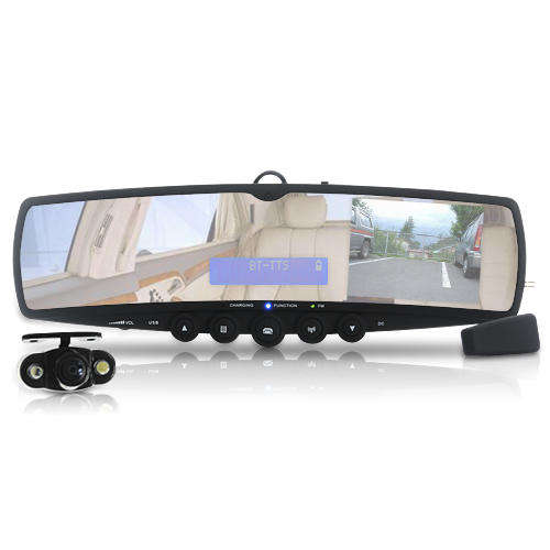 Car Rearview Mirror with Wireless Parking Camera (Bluetooth, MP3, FM Transmitter) - C112