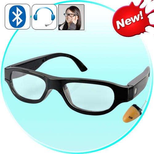 Tiny Undetectable Bluetooth Ear Piece with Bluetooth Glasses (Mini Spy Gadget) - B45