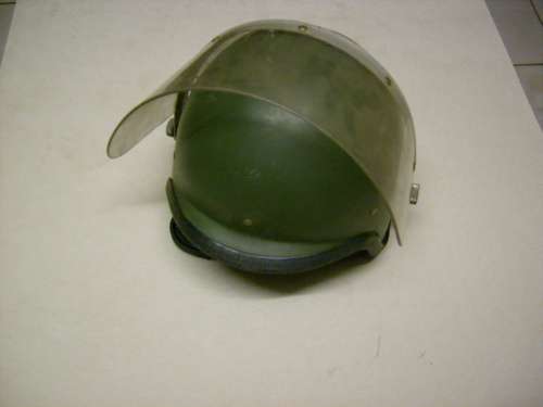 Army riot helmet with face protection and neck shield