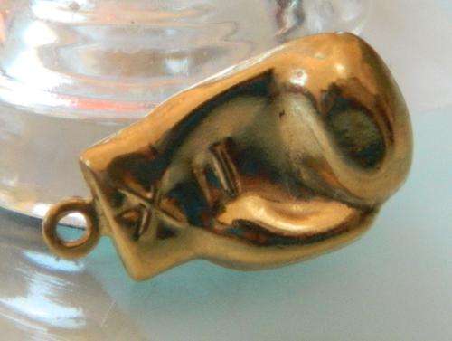 9K yellow boxing glove charm