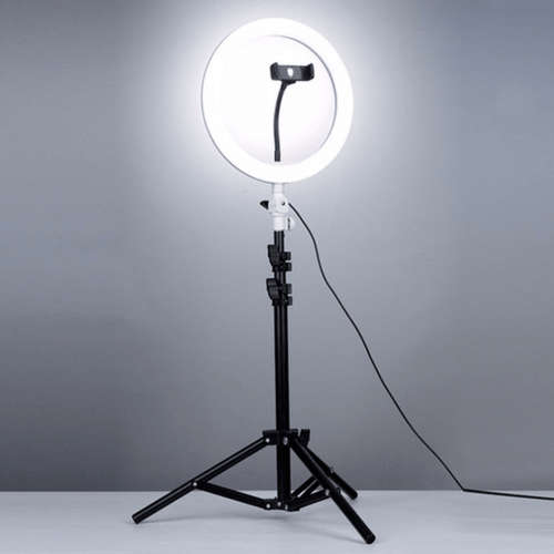 2-in-1 180° Rotatable 3-Mode LED Ring Light and Adjustable Tripod Stand - 26cm