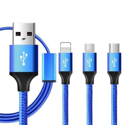 3-in-1 1.2M USB Charging Cable (Type-C /Micro USB /Lightning)