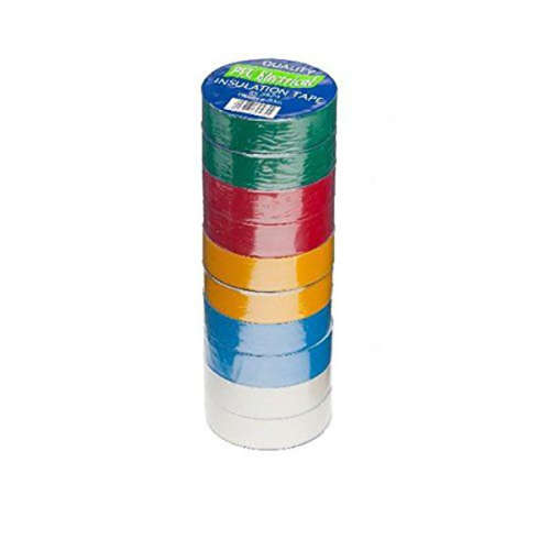 Assorted Colours PVC Insulation Tape - 10 Pack