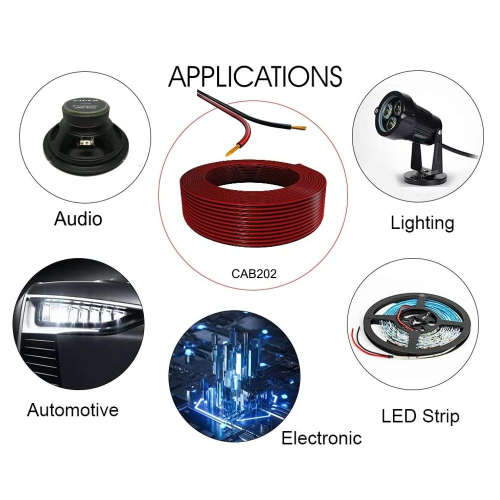 Speaker cable twin flex (100M) Black 1mm(2)