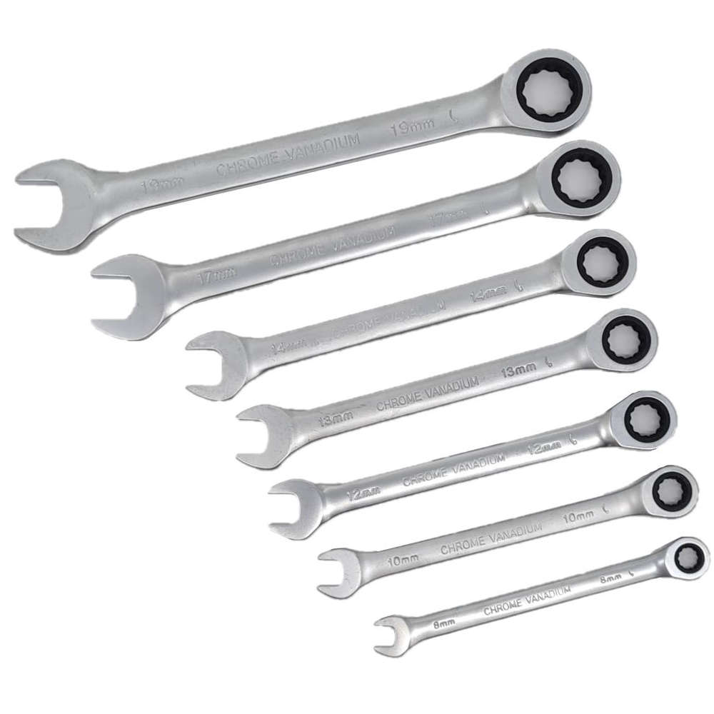 7 Piece Combination Ratchet Spanner Set