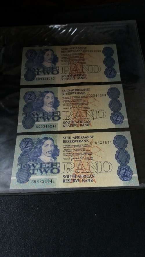 GPC DE KOCK - TWO RAND / R2  -  LOT OF 3 NOTES