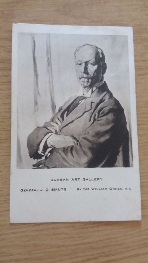 GENERAL J.C. SMUTS  BY SIR WILLIAM ORPEN - DURBAN ART GALLERY POSTCARD