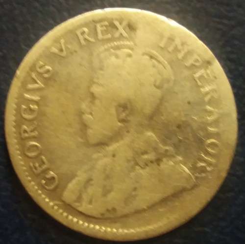 1935  Union of South Africa 3d - SAU Threepence Tickey