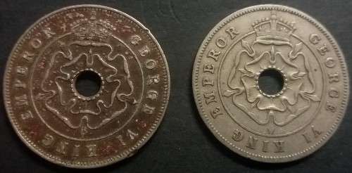 SOUTHERN RHODESIA   1937 & 1939  PENNY / 1P DUO