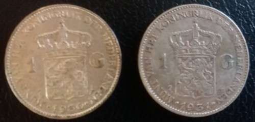 RESERVED FOR JAN ONLY - 1930 and 1931 NETHERLANDS  SILVER GULDEN SET