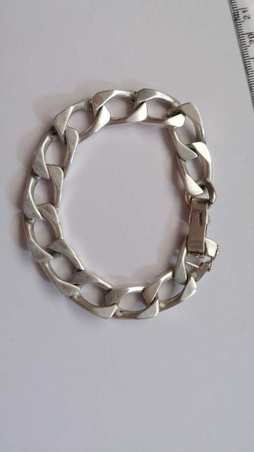 MENS STERLING SILVER CHAIN BRACELETS