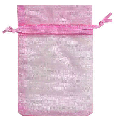 Organza Bags, PINK 8/10, pack of 10pcs
