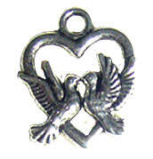 Charm Kissing Doves, sold individually