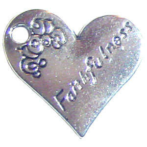 CLEARANCE! Fruit of the Spirit Charm The Virtue FAITHFULNESS, sold individually