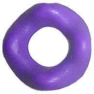 ABS Groovy Wavy Ring Bead 16x5mm in Psychadelic Purple, sold individually