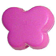 ABS Groovy Butterfly Bead 10x9x5mm in Psychadelic Pink, sold individually