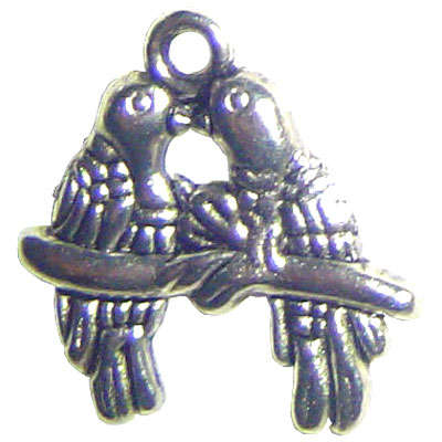 Love Birds Charm 18x17mm