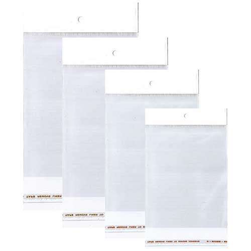 Polybag Crystal Clear Self-Seal with Header 145x90mm
