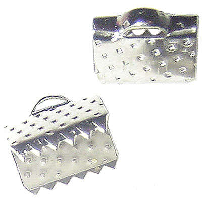 Foldover Ribbon End  8mm, pack of 20pcs