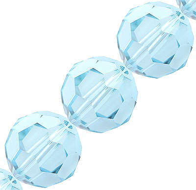 Lucite Facetted Round Bead 10mm in Blue, pack of 20pcs