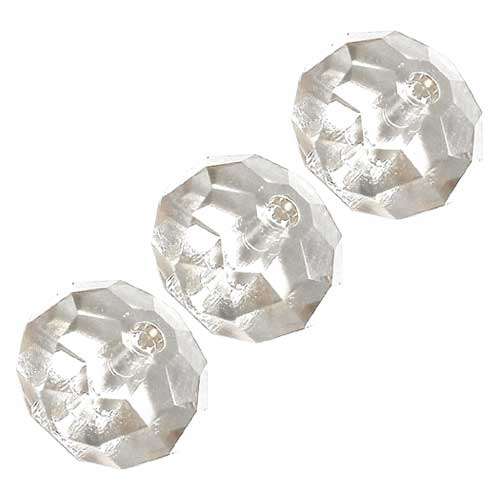 Lucite Facetted Briolette Bead 10x6mm in Crystal Clear, pack of 20pcs