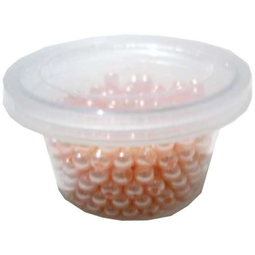 Acrylic Faux Pearls in Glossy Peach 4mm, tub of 10g/approx350pcs