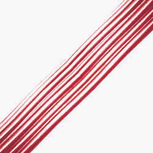 Aluminium Craft Wire 1mm Round in Red, per metre