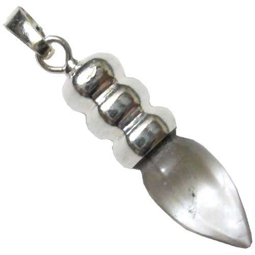 Quartz Pendulum Pendant with Silver Trim 43mm