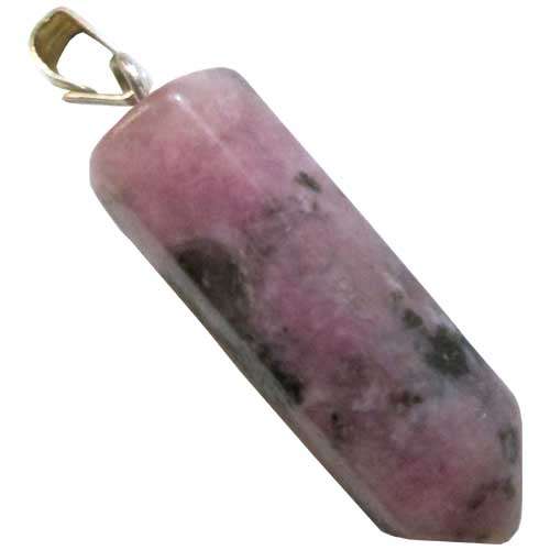 Pink Quartzite Point Pendulum 32mm with Bail