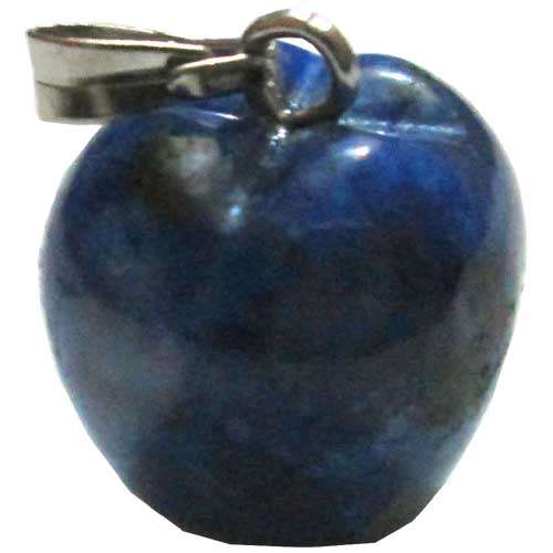 Blue Jade Apple Pendant 21mm with Bail