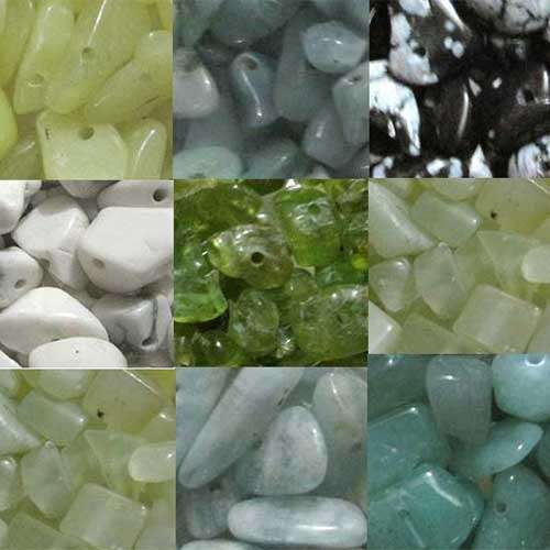 Assorted Gemstone Chip Beads, 20cm lengths