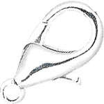 LOW LOW START: 12mm Silverplated Lobster Claw Clasp