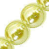 6mm Gold Round Glass  Pearls - A string of 148