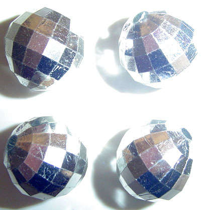 ~Pimp your Party~ 10.0mm GLITTERING Facetted Acrylic DISCO/MIRROR Ball Beads (sold individually)
