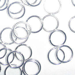 7mm 18kt Rhodium Coated Metal Jump Ring 1.0mm Gauge GOOD QUALITY - Perfect for Chainmail