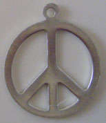 SALE!!! METAL FOIL PARTY DECORATIVES - 21.0x18.0mm PEACE SYMBOL