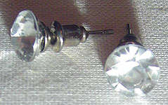 8mm Lucite Chaton Rhinestone Stud Earrings