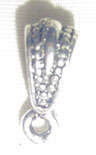 * 5.5x14.0mm Pendant Spacer Bail in Antique Silver Tone Metal