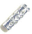 * 4.0x12.0mm Metal Foil Filigree Tube Spacer Beads in Silvertone