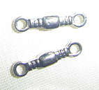 ~o~O~o~ 13.0x3.0mm Quality Metal Bar Connector in Silvertone (a pack of 27)
